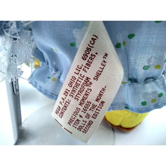 Precious Moments June Doll 1988 Applause Vintage Metal Stand Pail Summer Tags - Picture 10 of 12